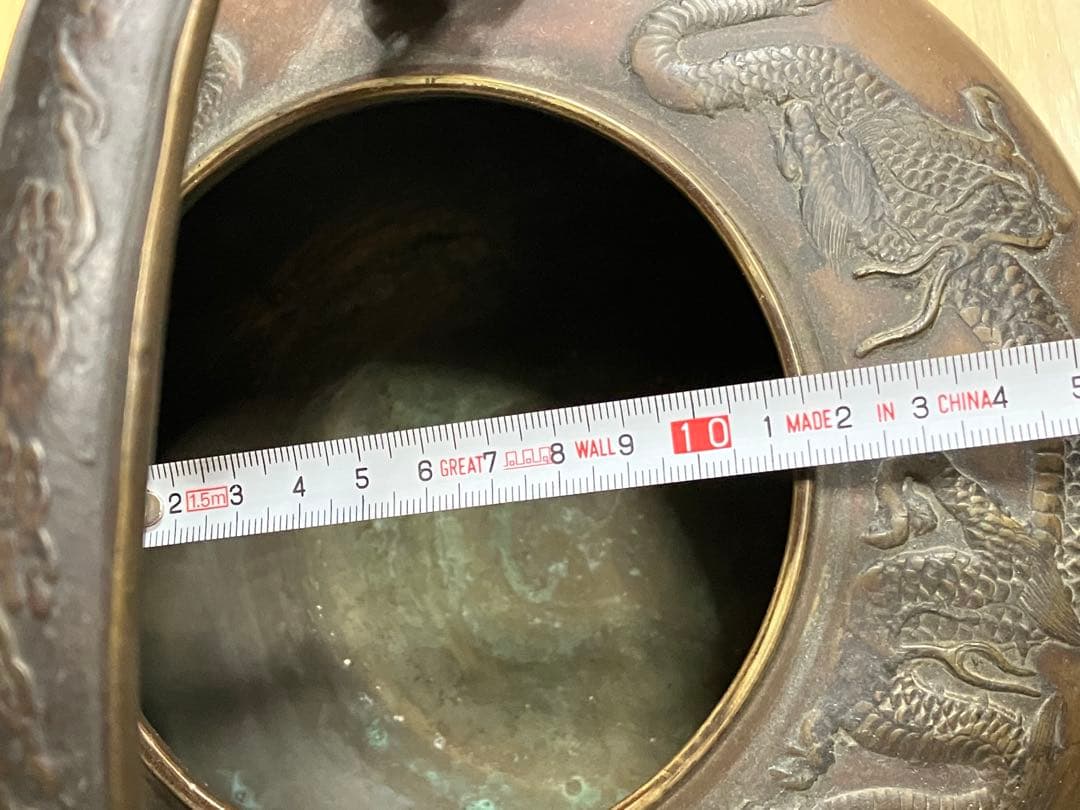 鉄瓶　竜 龍の紋様　鳳凰　鉄瓶置き　セット売り