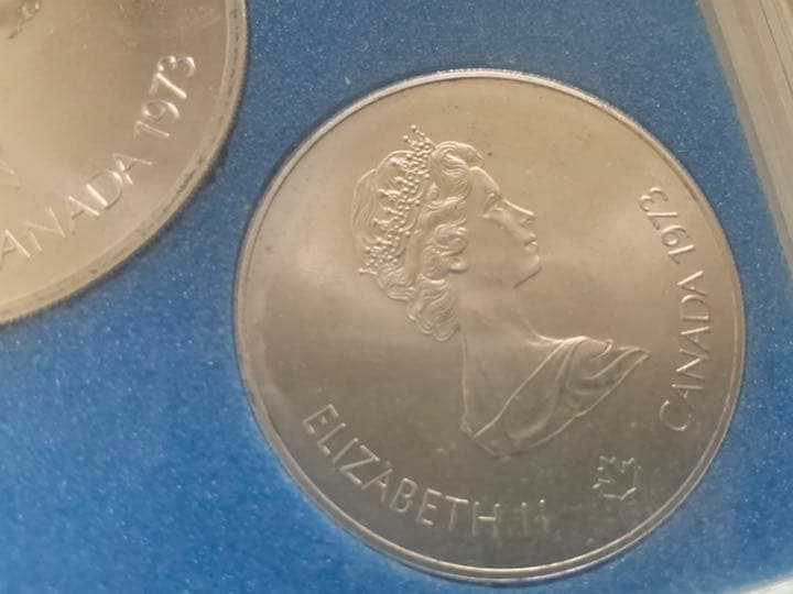 1973 クイーンエリザベス　オリンピックモントリオール銀貨