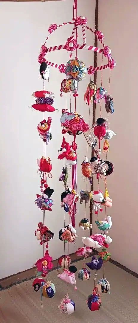 【寒波見舞いセール】雛人形　つるし雛　女児　手作り　豪華　7段×7列の49個