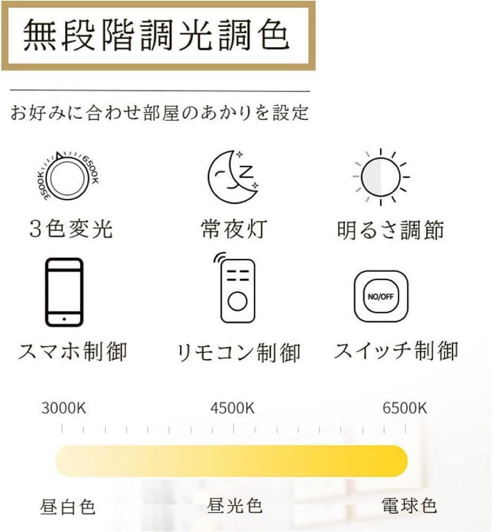 【R1441】LED シーリングライト 6畳～8畳 工事不要 省エネ