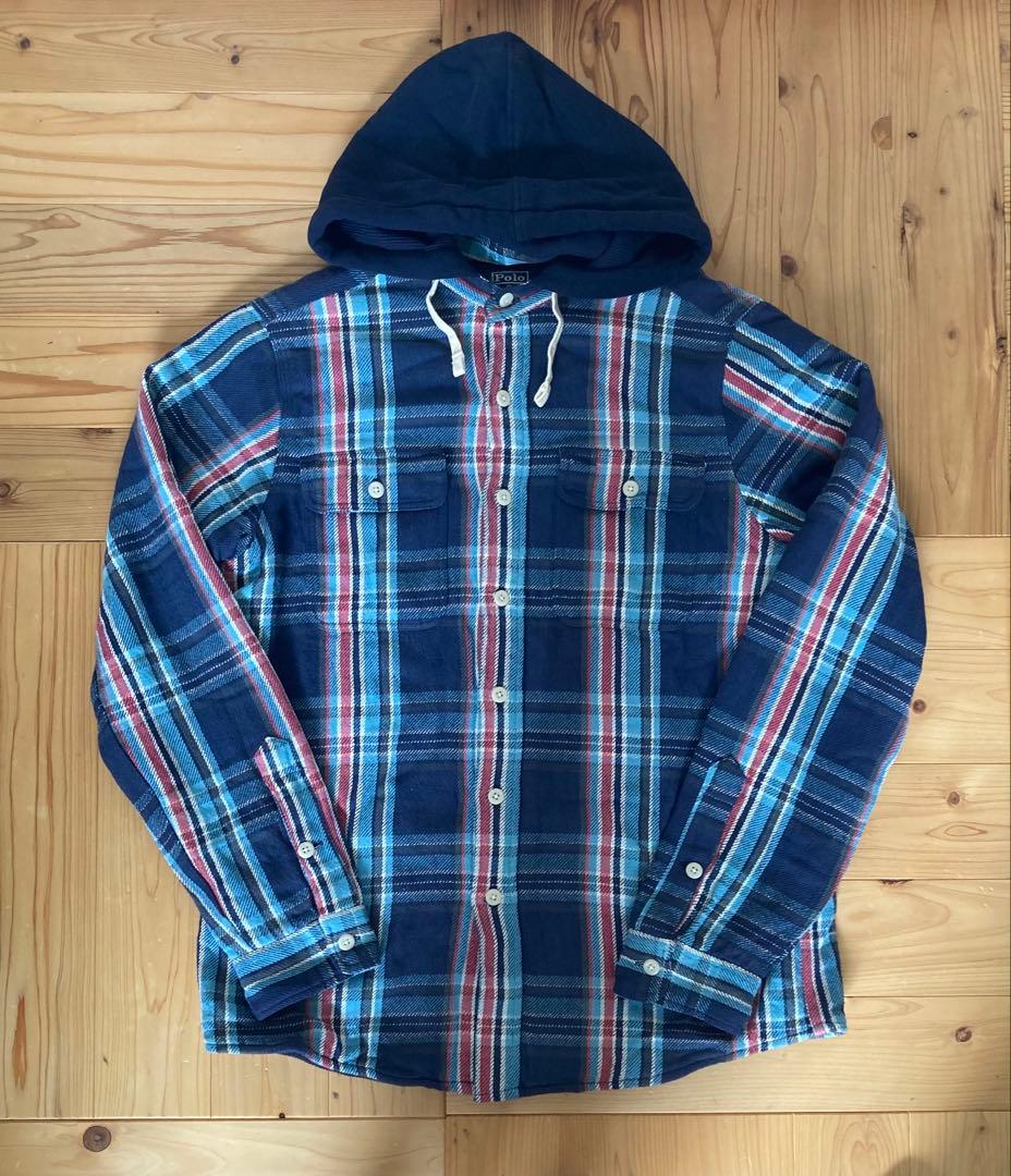 Ralph Lauren ラルフ M シャツパーカー 長袖シャツ 古着 90s