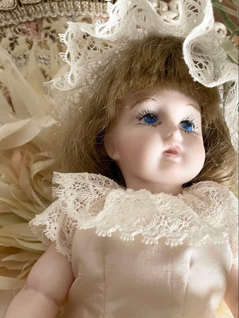 ヴィンテージ ハンドメイド ビスクドール 人形 リプロ ジュモー アンティーク