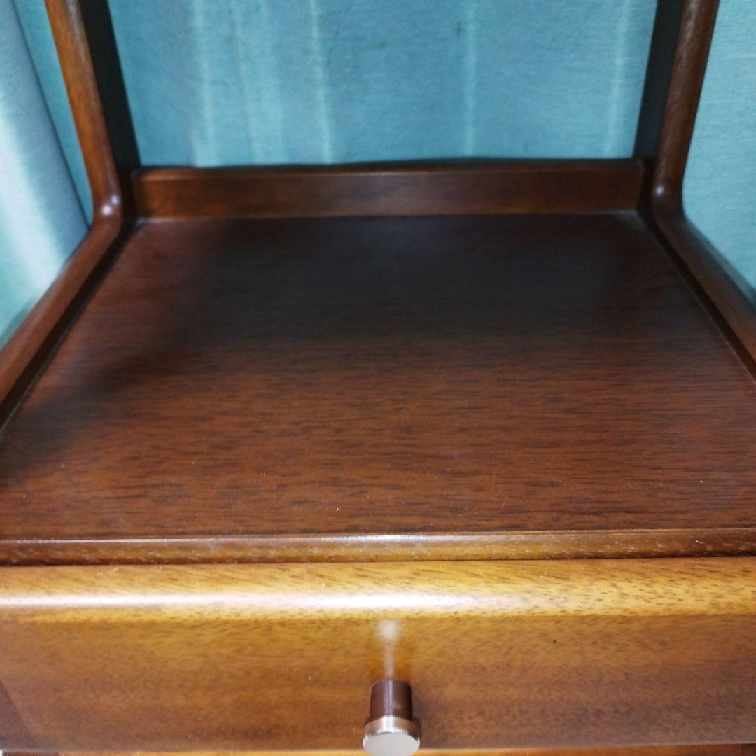 レトロ　木製　電話台 引き出し付き　ラック