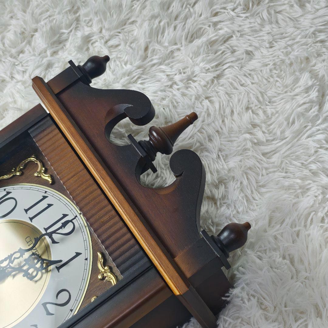 【超貴重・美品】CITIZEN 振り子時計 クラシック ブラウン 動作確認OK