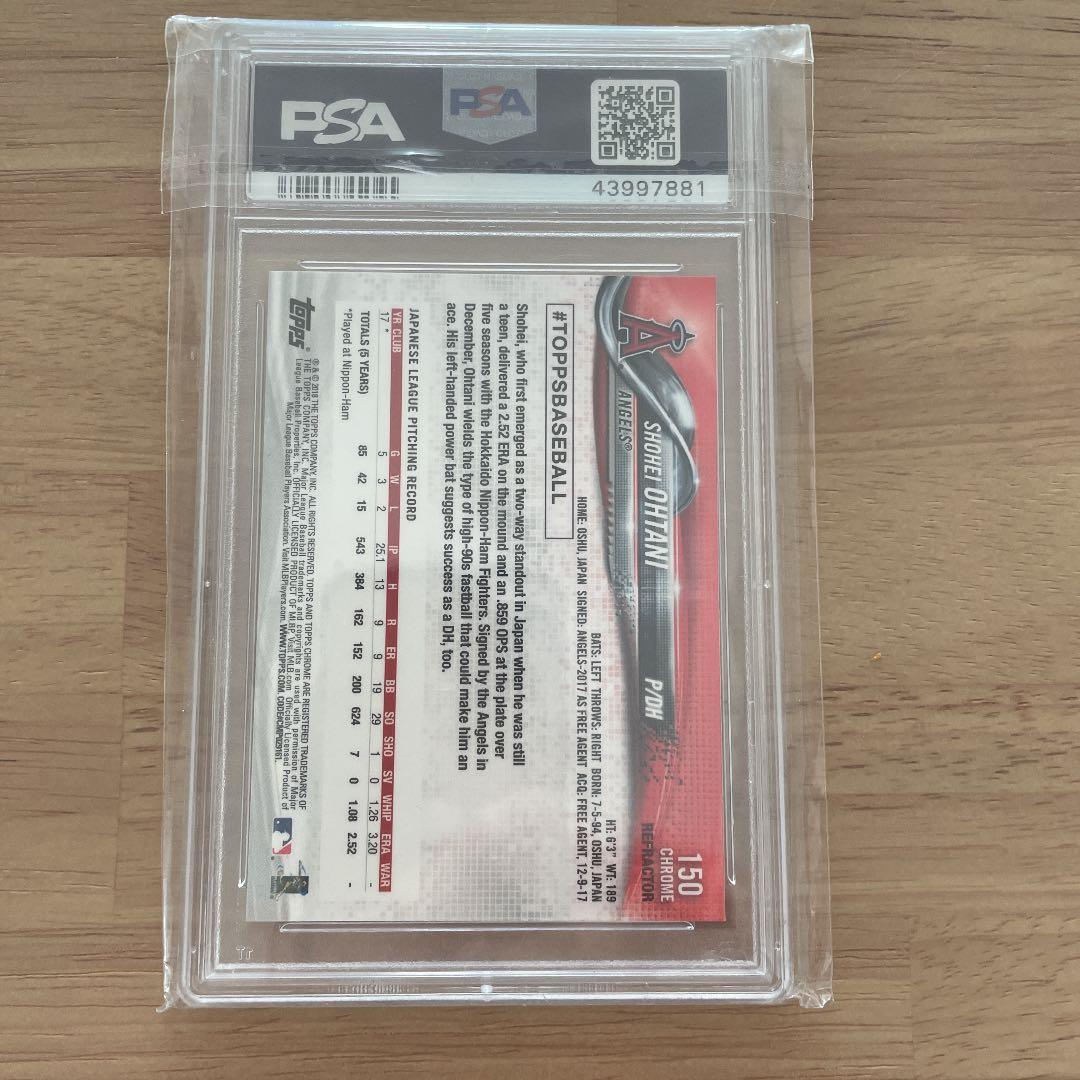 大谷翔平 2018 Topps Chrome RC PSA9