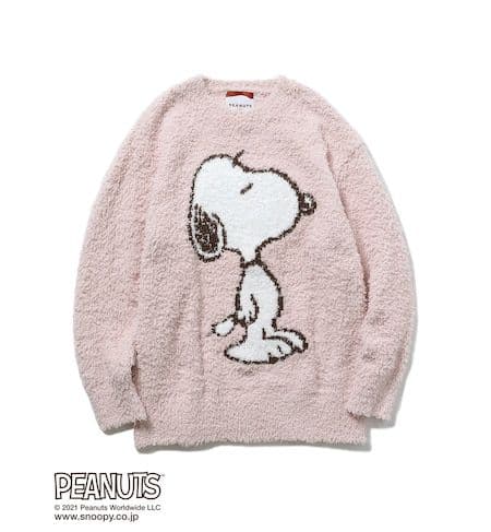 新品未使用　ジェラートピケ　スヌーピー　ジェラートジャガードプルオーバー　ピンク