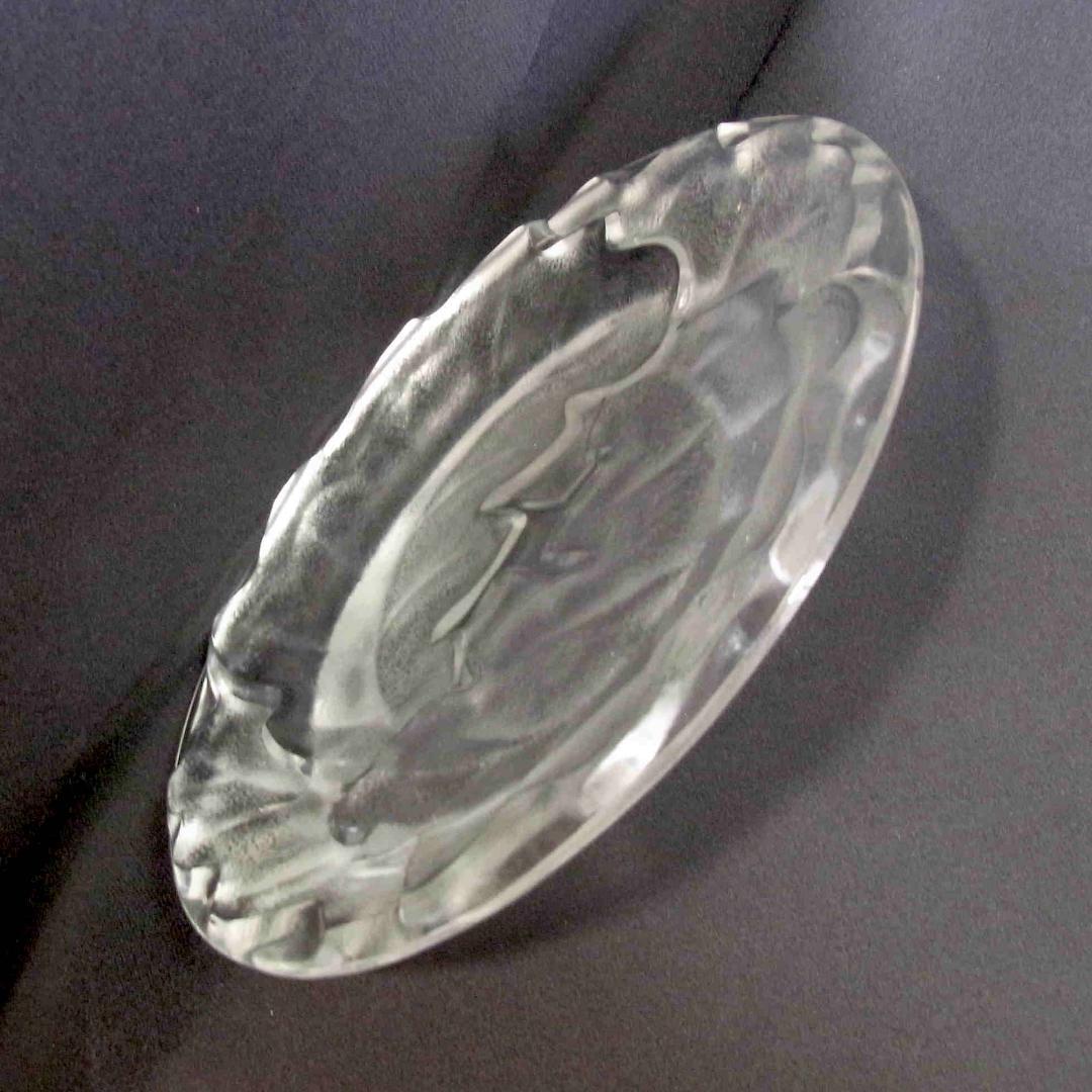 ラリック LALIQUE 皿 葉模様