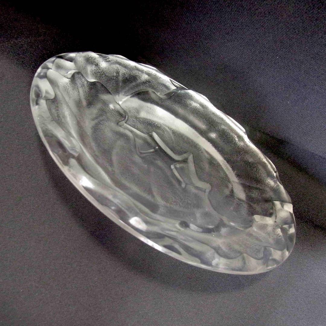 ラリック LALIQUE 皿 葉模様