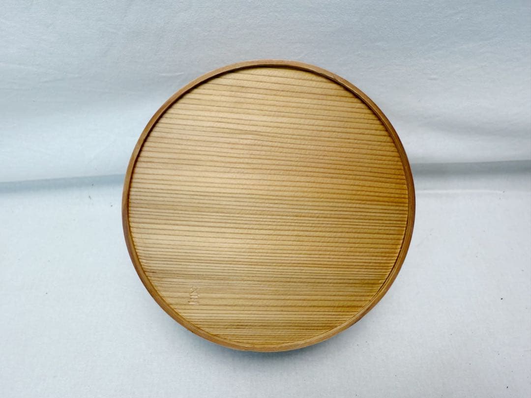 未使用 茶道具 曲物師 高木又三作 曲建水 曲わっぱ 刻印有 元箱