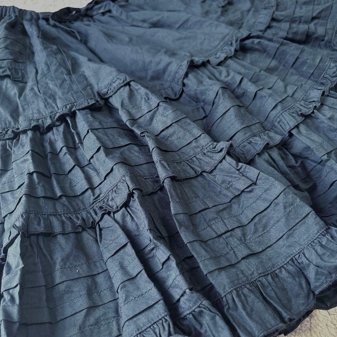 【美品】俵屋KATO フリルスカートブラック