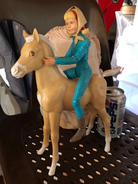 アメリカ　USA アンティーク　レトロ　フィギュア　馬　カウボーイ