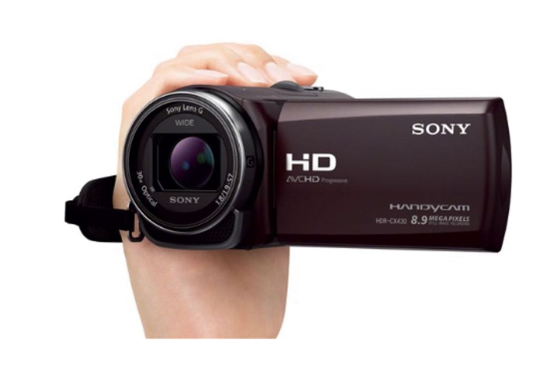 SONY ビデオカメラ HDR-CX430 社外レンズプロテクター付き