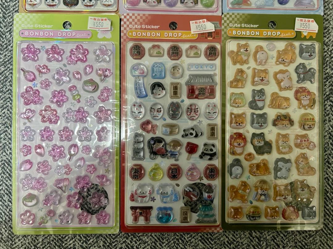 和柄ボンボンドロップシールBONBONDROP6枚セットボンドロクーリア