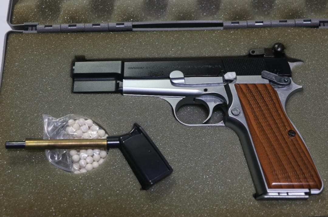 JAC製ABS樹脂ガスガン 　ブローニングＨＰハーフーシルバー　ASGK合法品