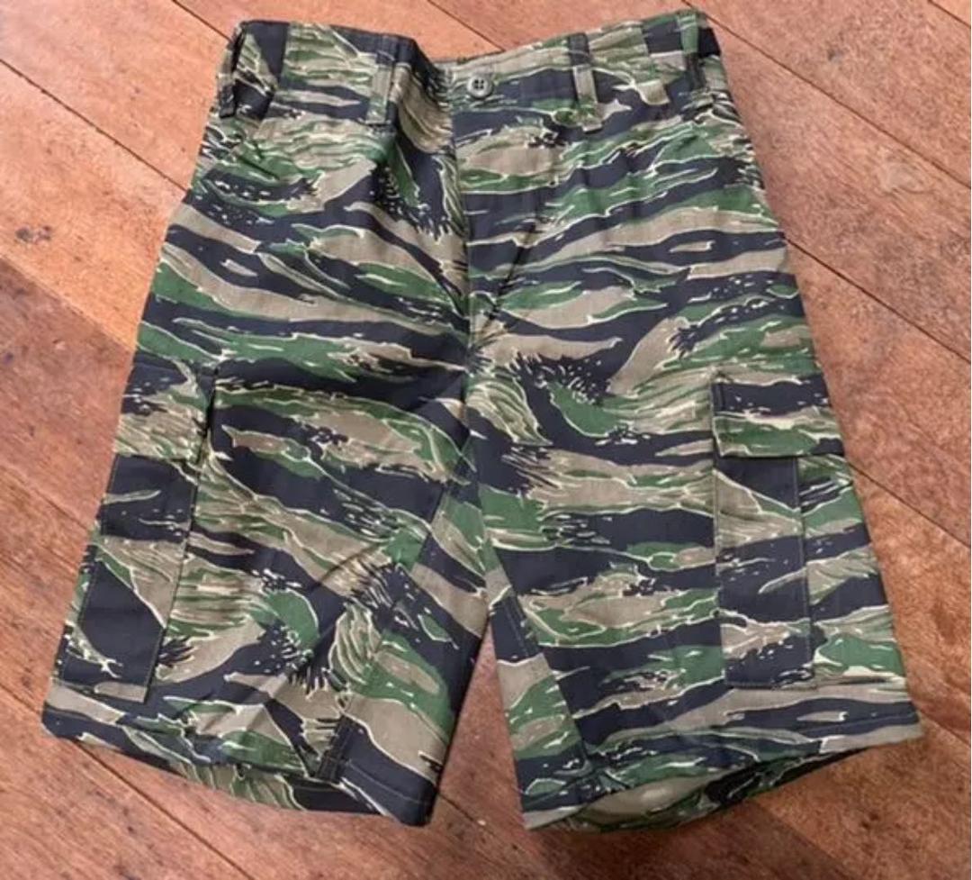 タイガーストライプ迷彩 ハーフパンツ XS アメリカ製未使用
