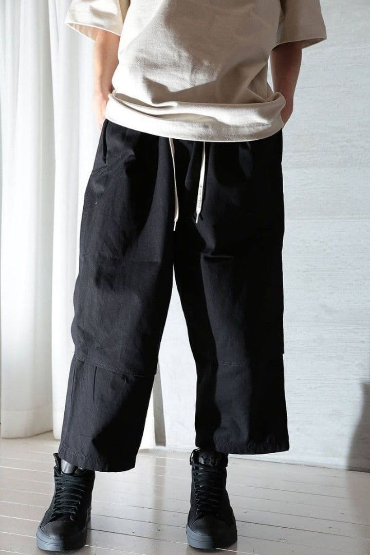 Y-3 M CANVAS WORKWEAR CROPPED PANTS ブラック