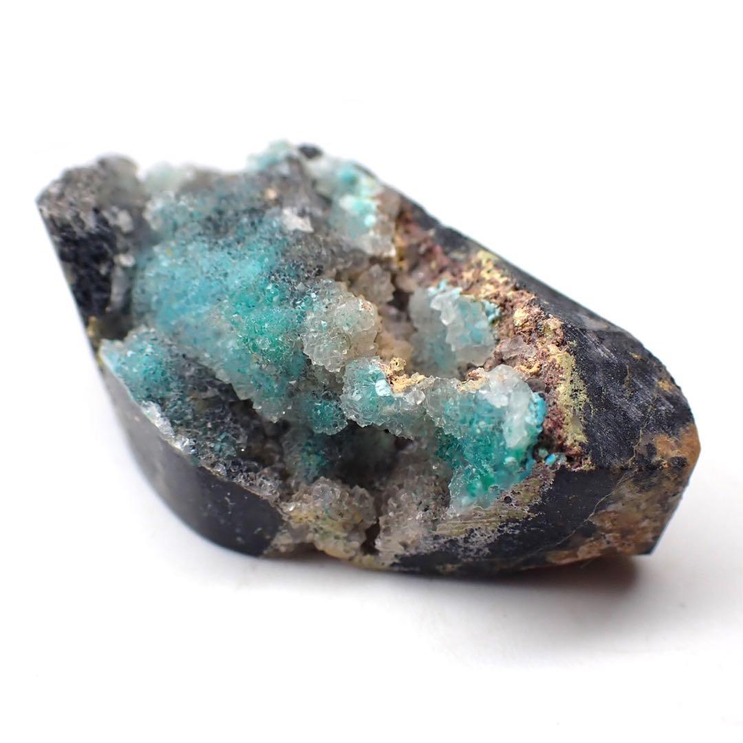 【ペルー/リリー産】クリソコラクォーツ(ドゥルージー)