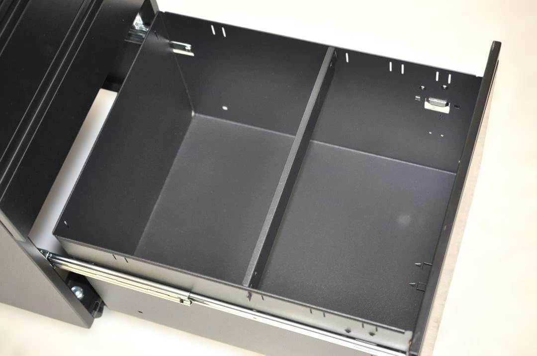 デスクワゴン 3段 シリンダー錠 鍵付き HK187①