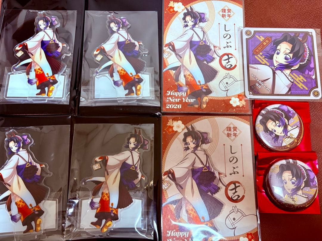 鬼滅の刃　午年　アクスタ　ポスカ　缶バッジ　コースター　胡蝶しのぶ　セット