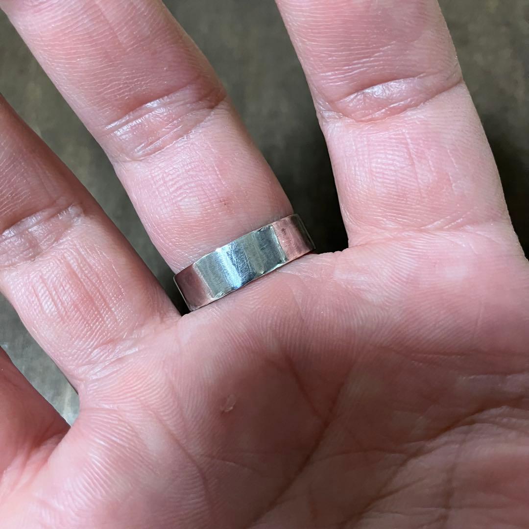 むらさきぺくみん様　オーダー品　ホワイトバッファロー　シルバーリング　指輪