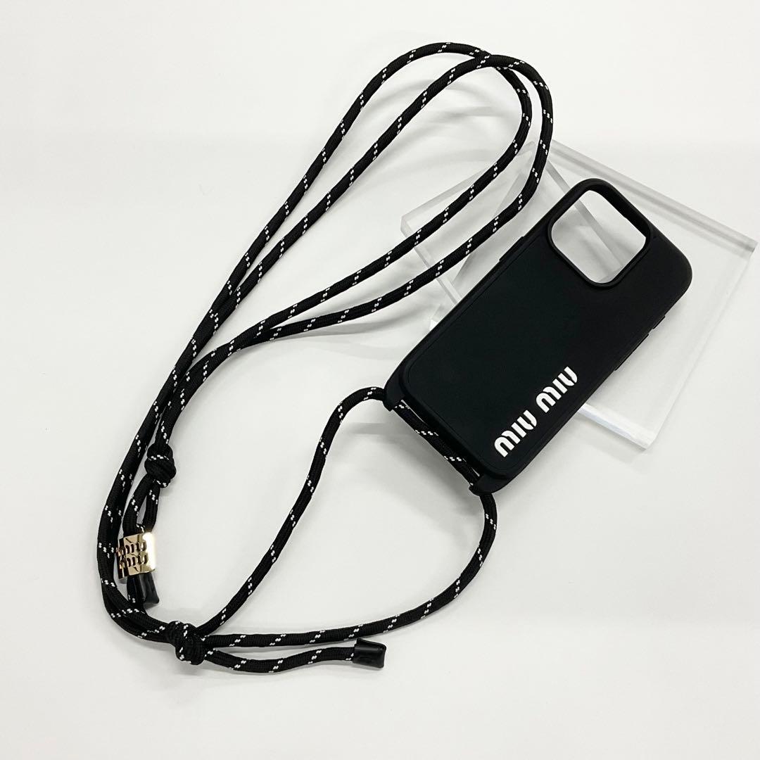 ミュウミュウ ロゴ スマホケース iPhone14pro iPhoneケース