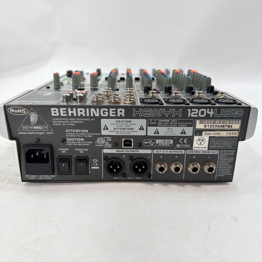 即日発送Behringer XENYX X1204USB アナログミキサー