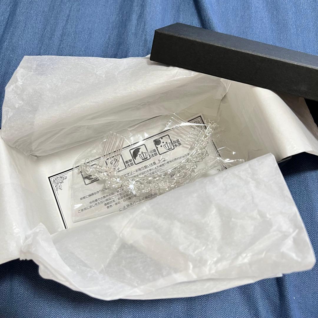 【美品】ウェディングティアラ PV-2(クリスタル)