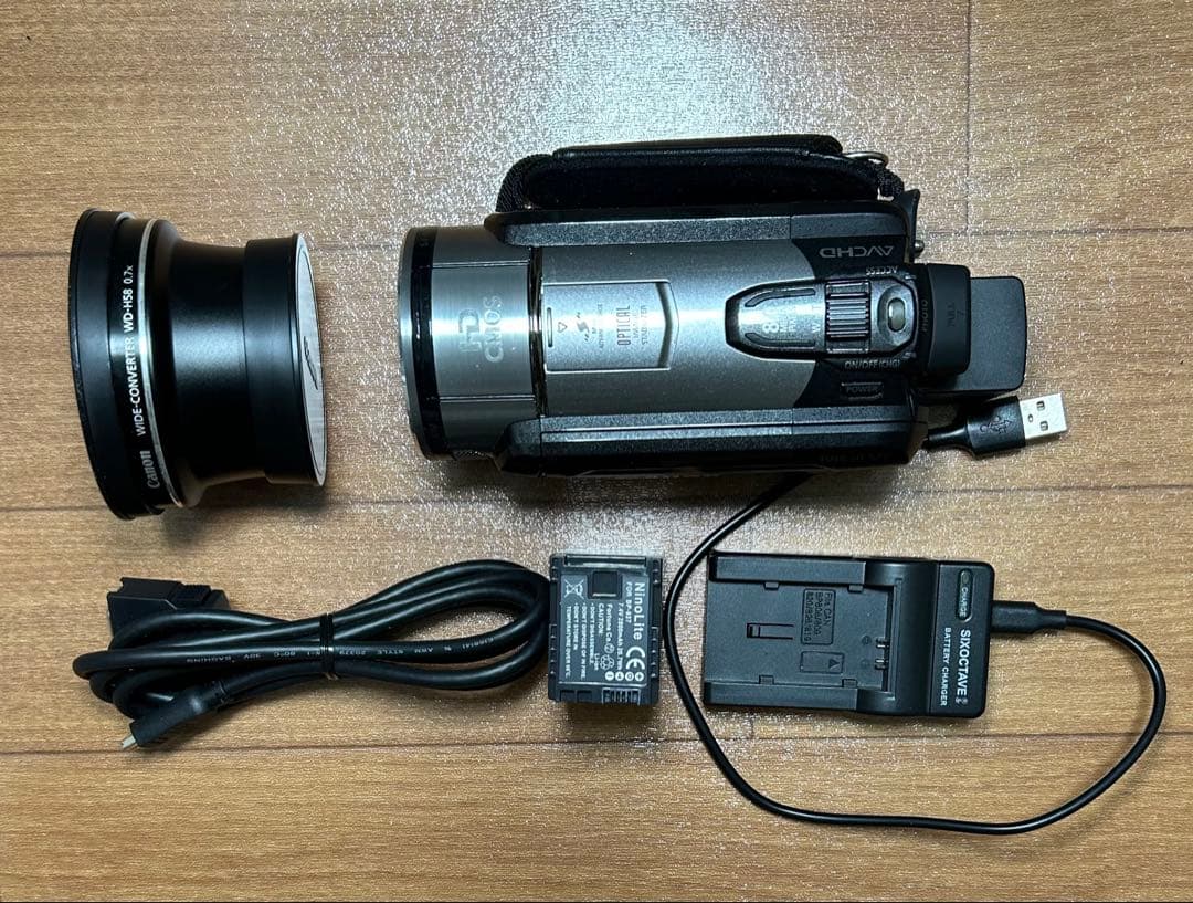 Canon ivis HF S21 キャノン純正ワイコン付 ビデオカメラ