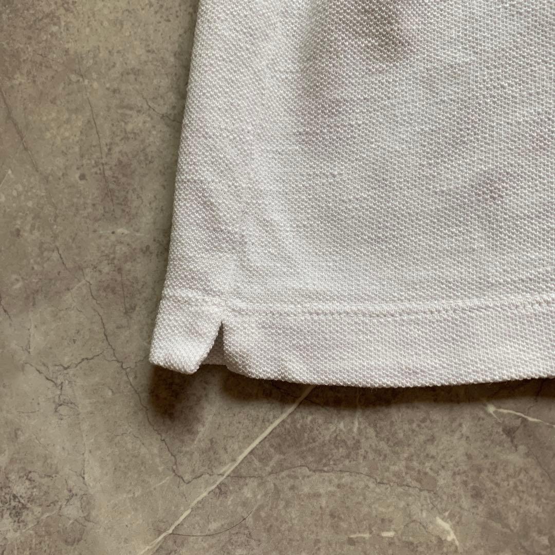 45R カノコのMキャミポロ ワイドポロ　ホワイト　R 刺繍　45rpm