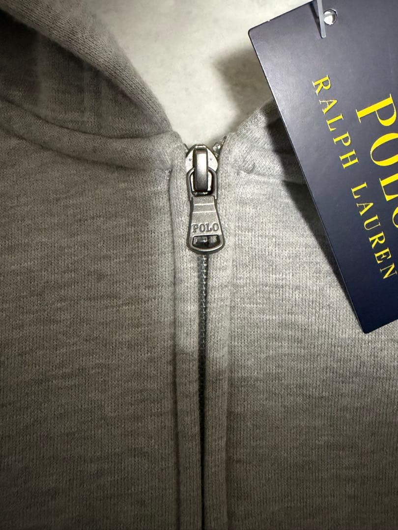 【新品同様】Polo Ralph Lauren グレー ジップパーカー