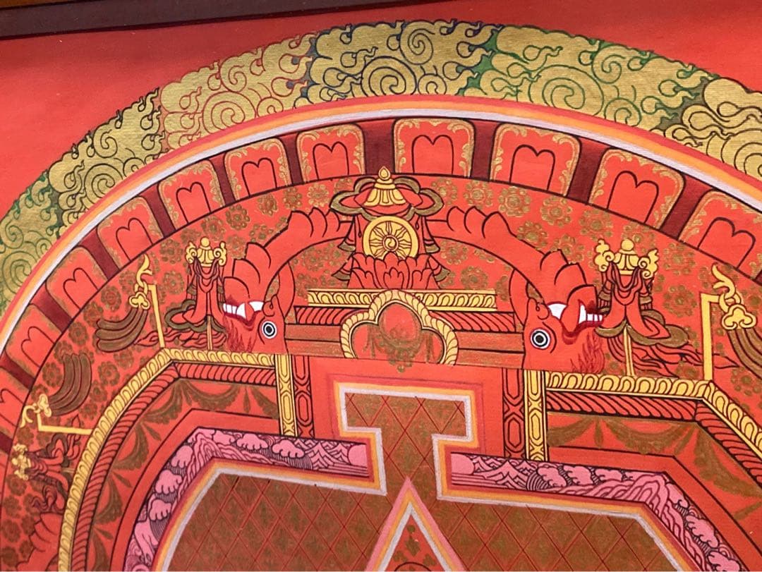 チベット マンダラ 額縁 インテリア アート