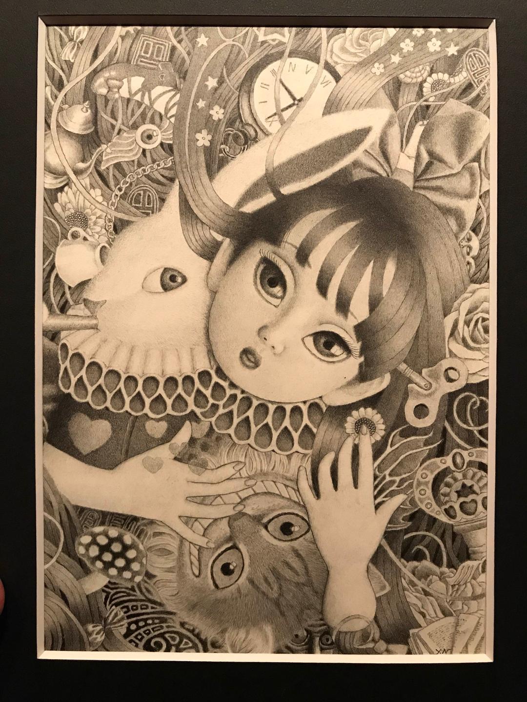 根橋洋一 ねばしよういち 鉛筆画「If I Fell」2017年