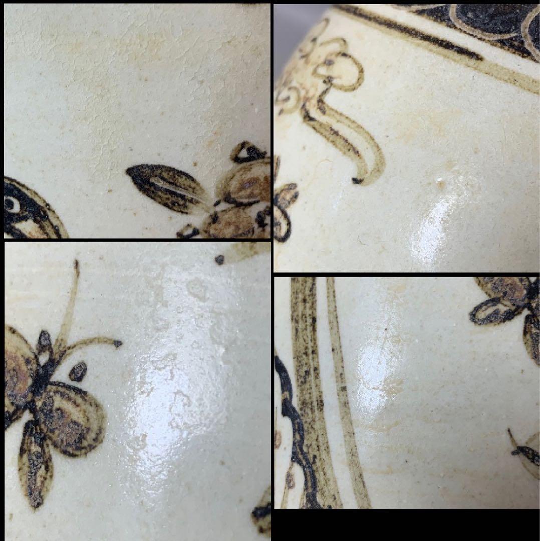 中国 花鳥蝶の絵瓶　u6230906