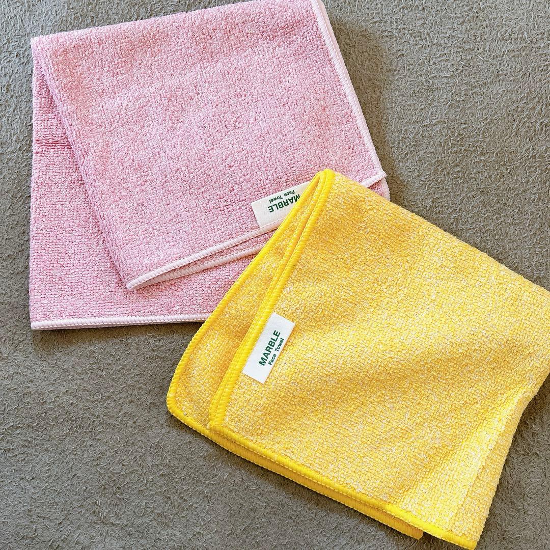 浄優佳 ジョウユウカ マーブルシリーズ フェイスタオル 2pcs