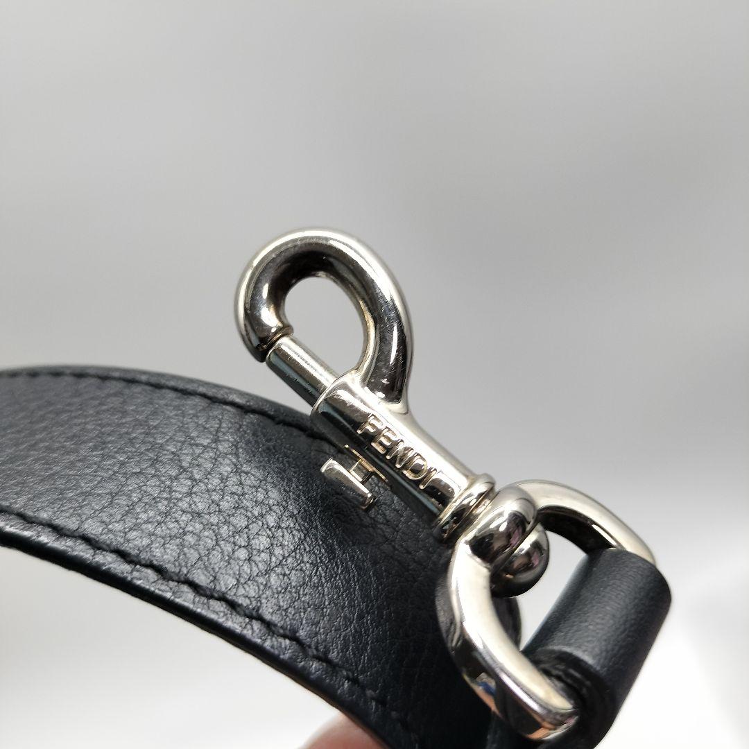 FENDI ブラックレザー バイザウェイ ショルダーバッグ
