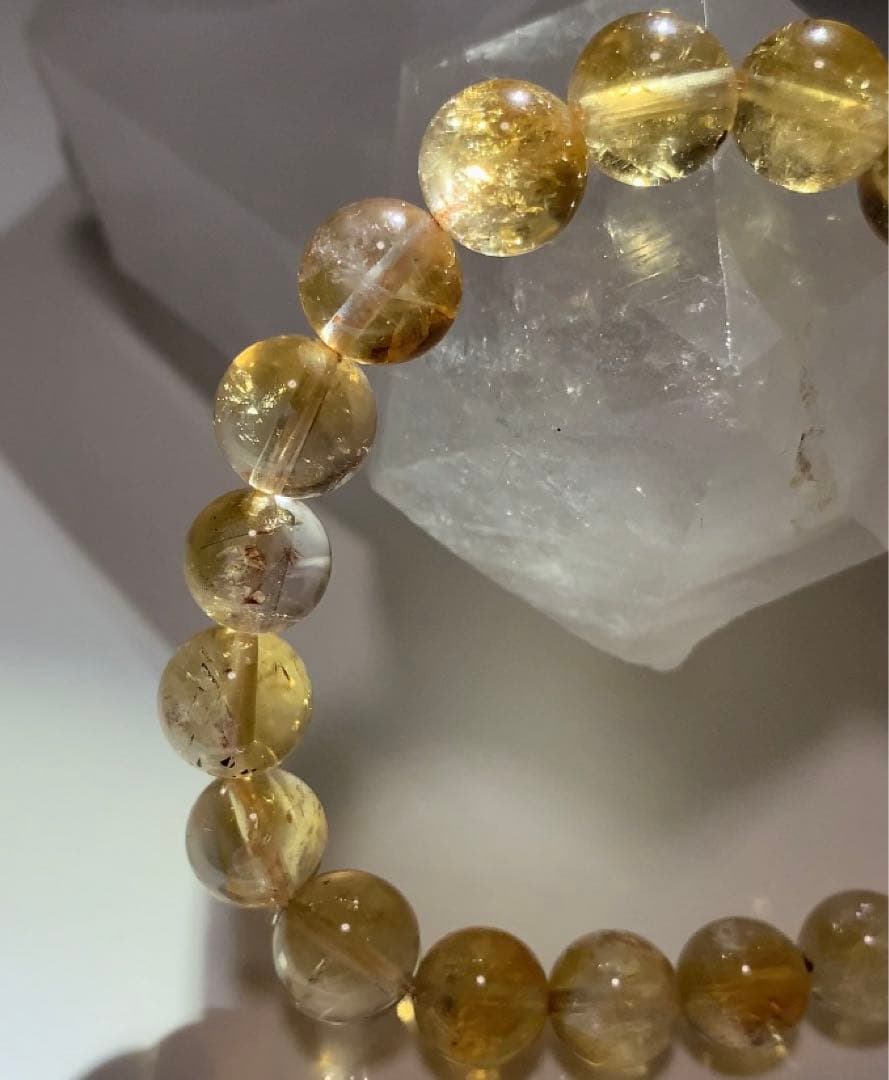 ★ひよこくん様★ 非加熱シトリン　カコクセナイト入り　ブレスレット
