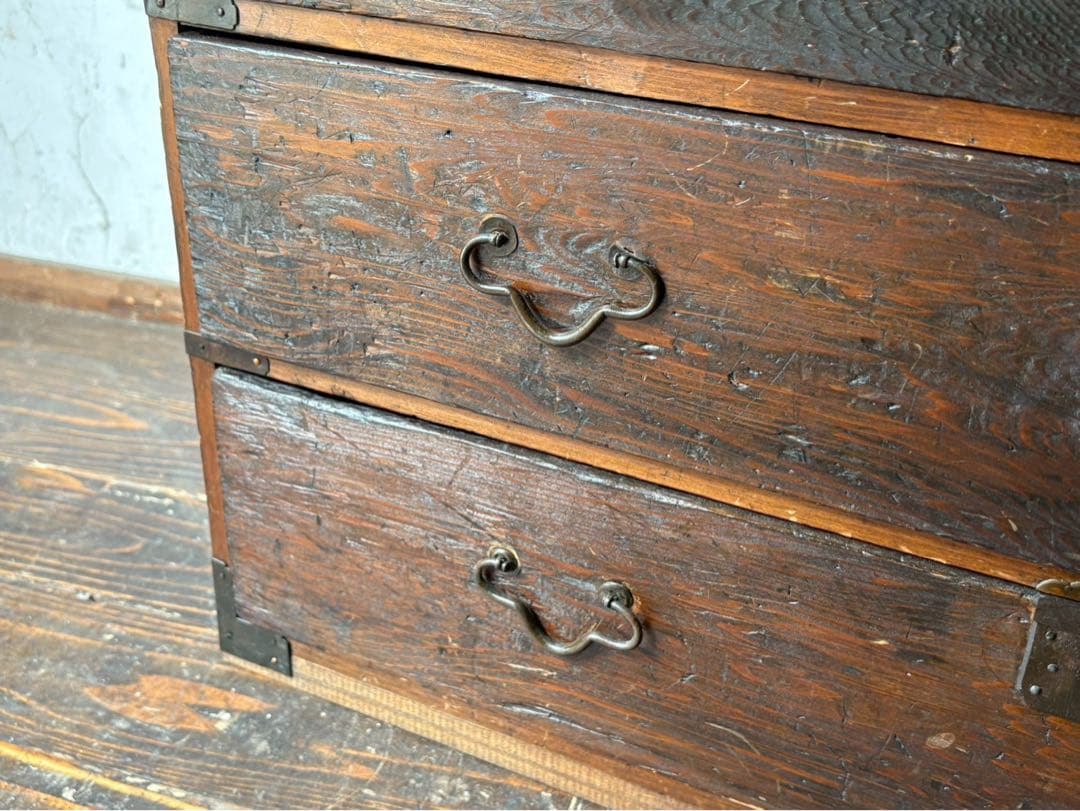 ダイヤガラス ミニ箪笥 インテリア 昭和レトロ 当時物 古道具