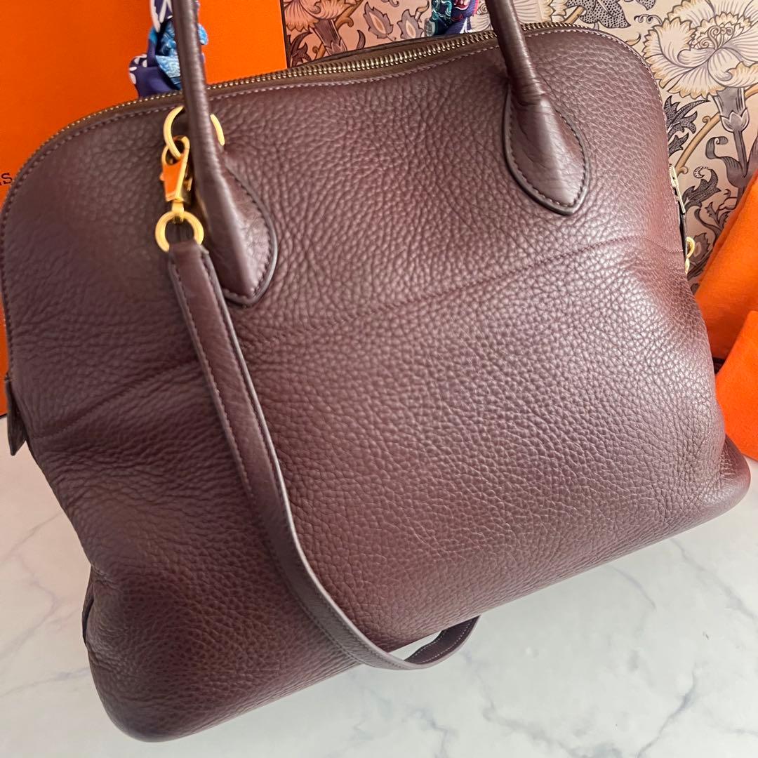 極美品 HERMES【エルメス】ボリード 35 ハンドバッグ ブラウン □F刻印
