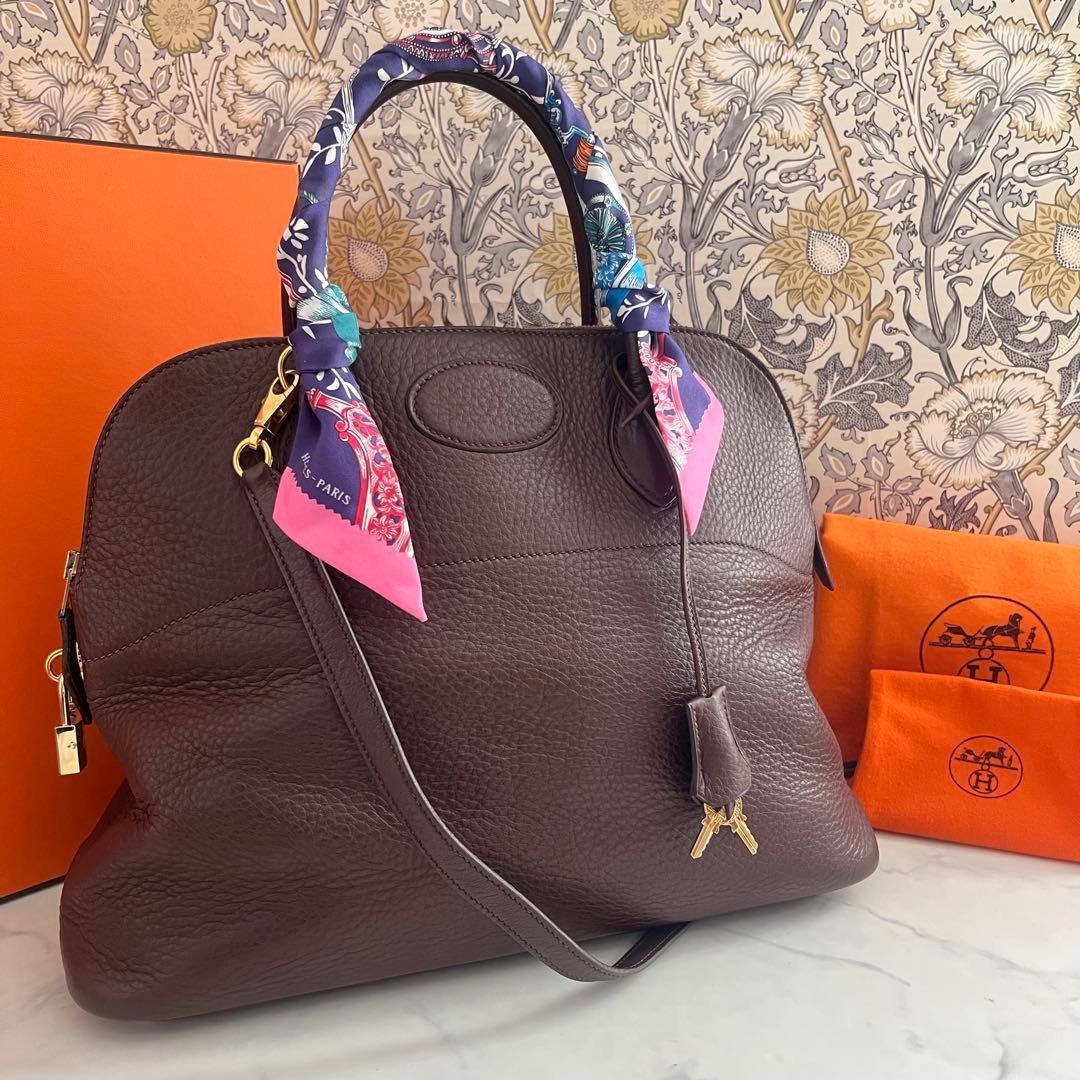 極美品 HERMES【エルメス】ボリード 35 ハンドバッグ ブラウン □F刻印
