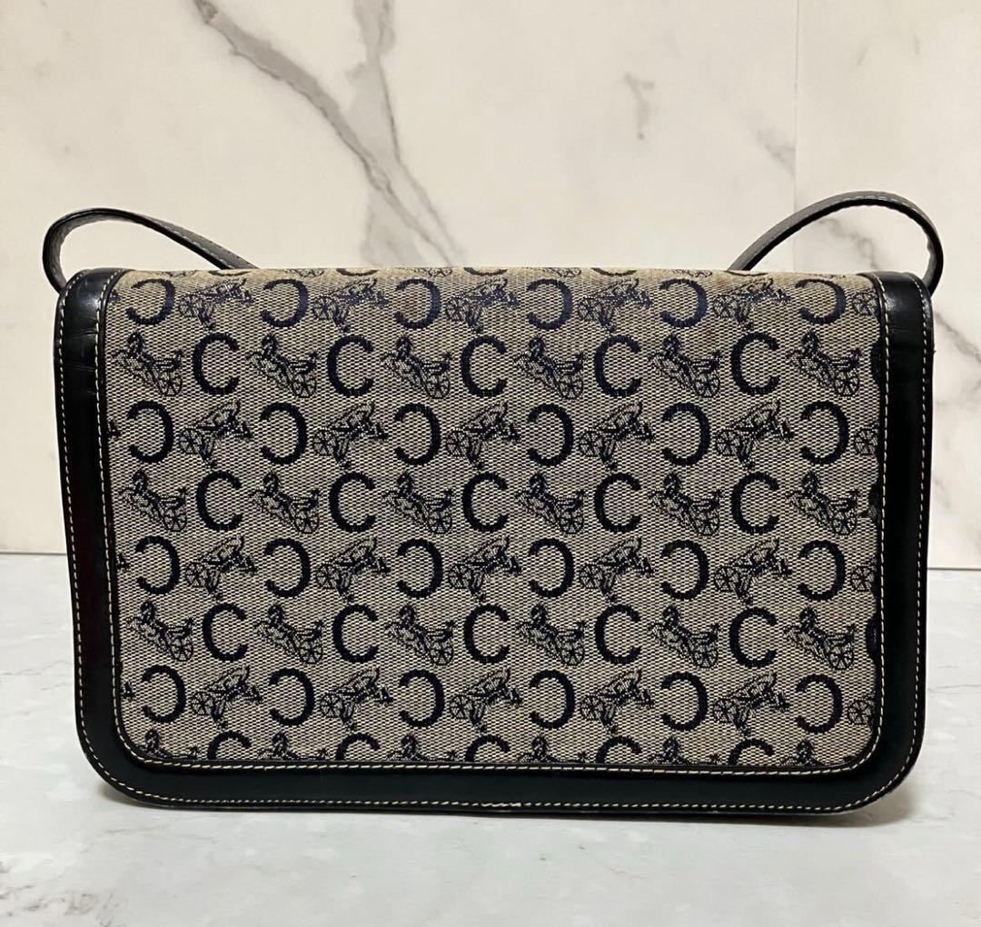 至高の逸品✨CELINE ショルダーバッグ Cマカダム　ゴールド金具 /725