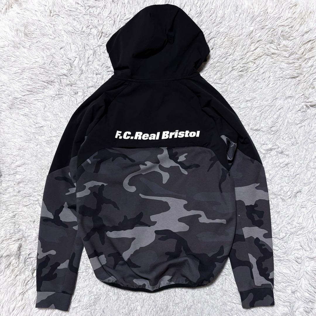 エフシーリアルブリストル SOPH ジップアップパーカー カモフラブラック　S