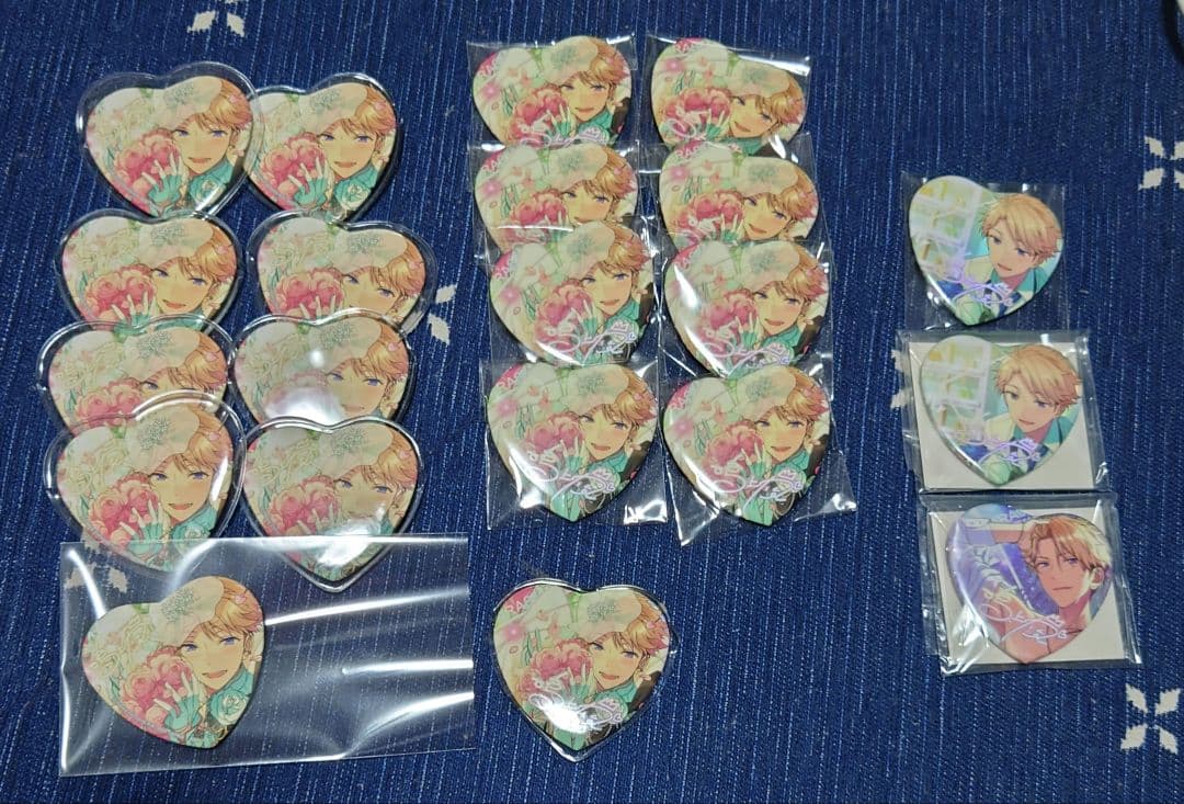 鳴上嵐 乙女の花園 ハート 缶バッジ