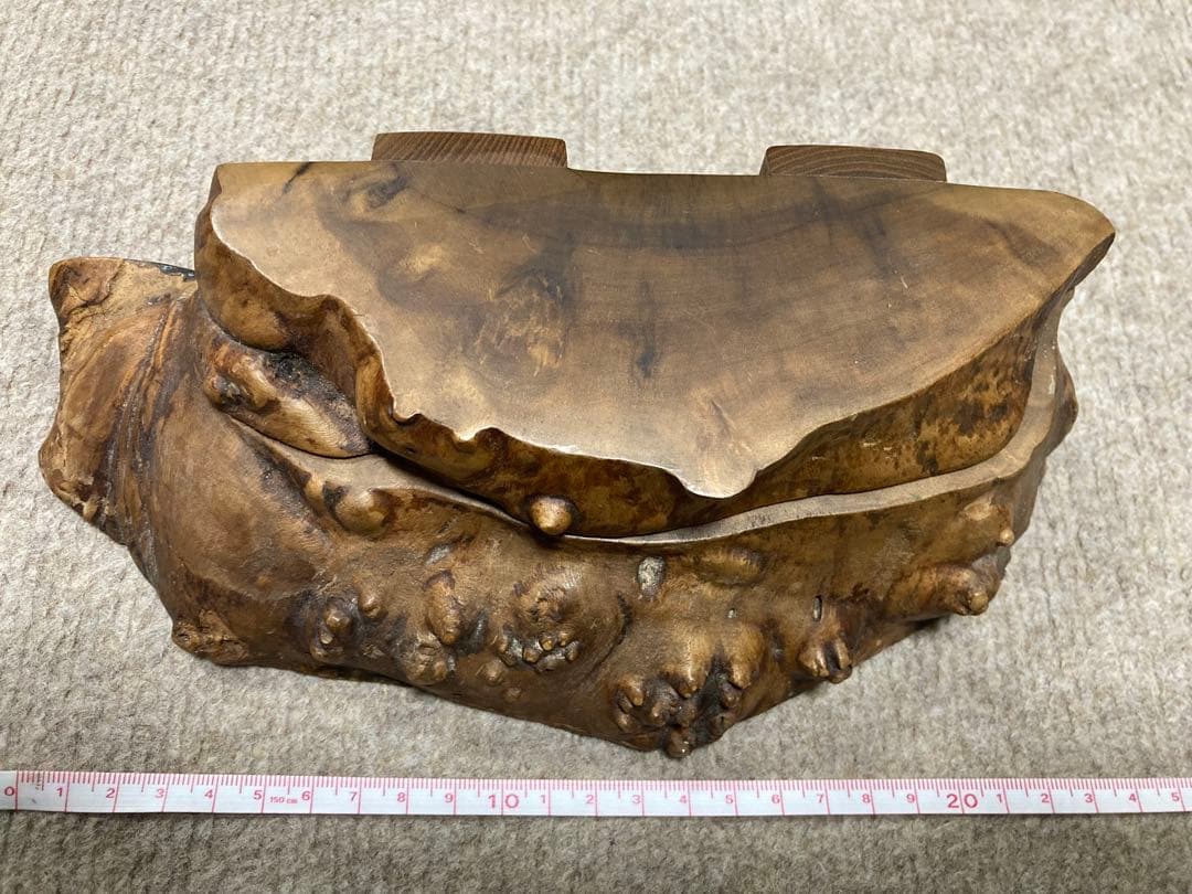 極品　天然神木製 小物入れ　天然石浄化