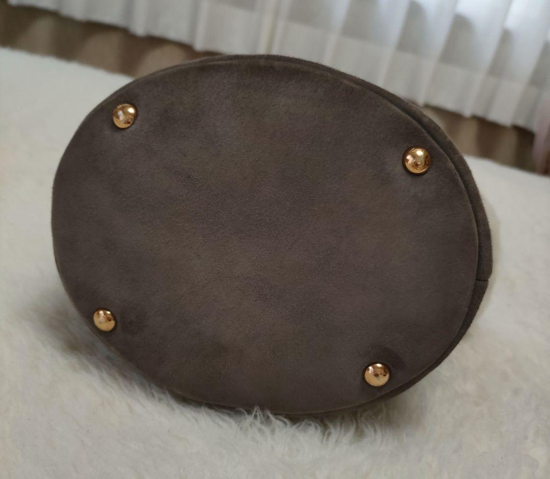 Salvatore Ferragamo ラビットファー×スウェード ハンドバッグ