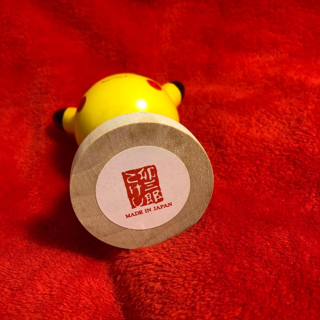 2014年　木製 卯三郎こけし　ピカチュウ フィギュア