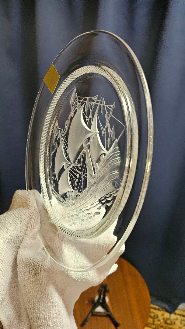 Hankyu ガラス 帆船 プレート