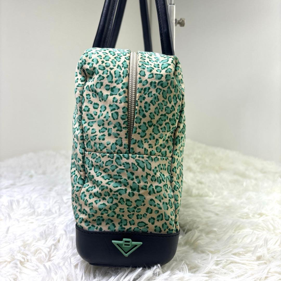 希少.美品　BOTTEGA ボッテガヴェネタ　ハンドバッグ　レオパード　グリーン