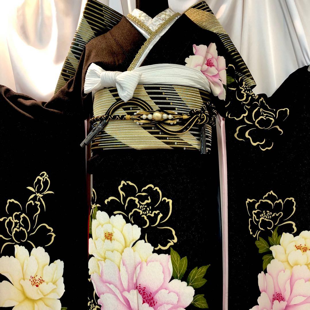 振袖フルセット■逸品■大輪牡丹■金彩加工■成人式■振袖一式