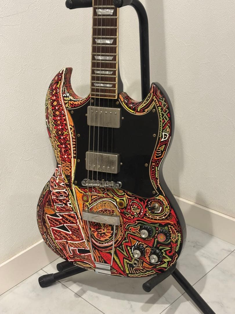 sg エレキギター　サイケペイント ジャパンビンテージ