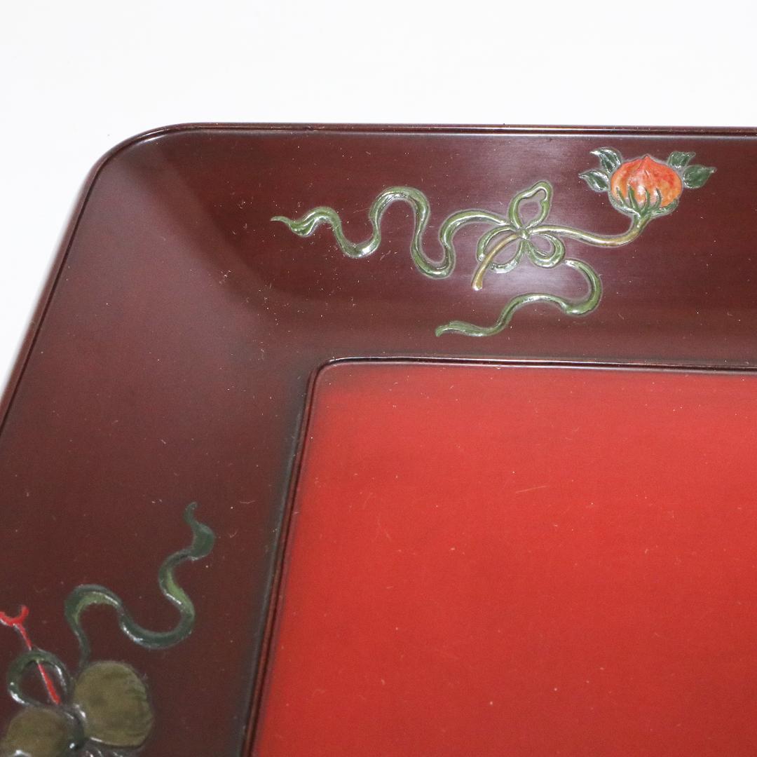 高岡漆器　勇助塗 石井祐介 造　お盆　5客　共箱